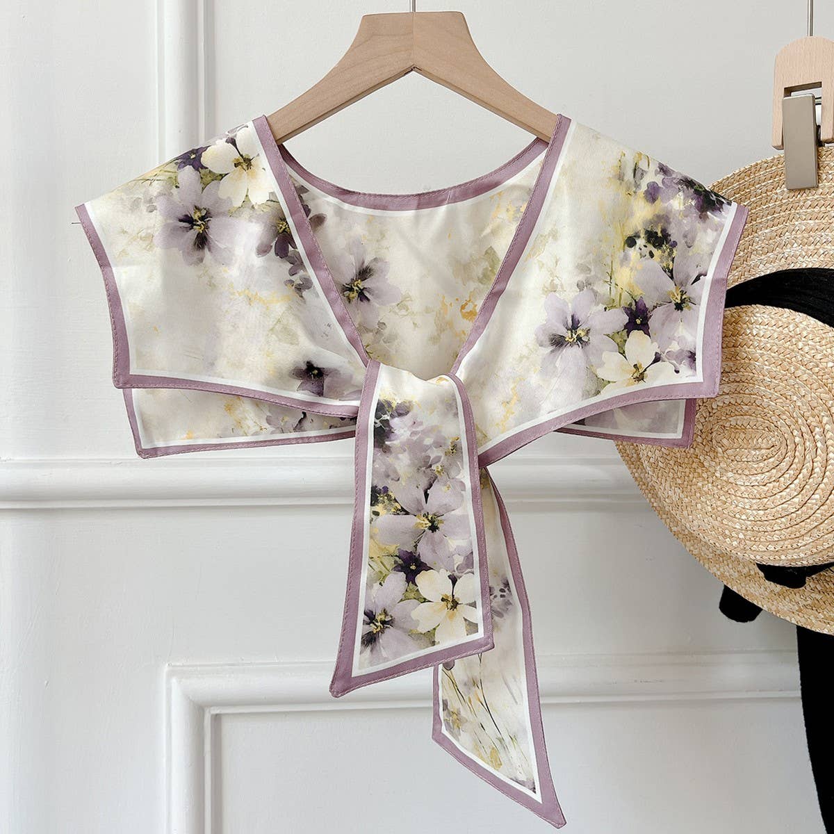 CWASC03128_PASTORAL OIL PAINTING PRINT SHAWL FOR WOMEN