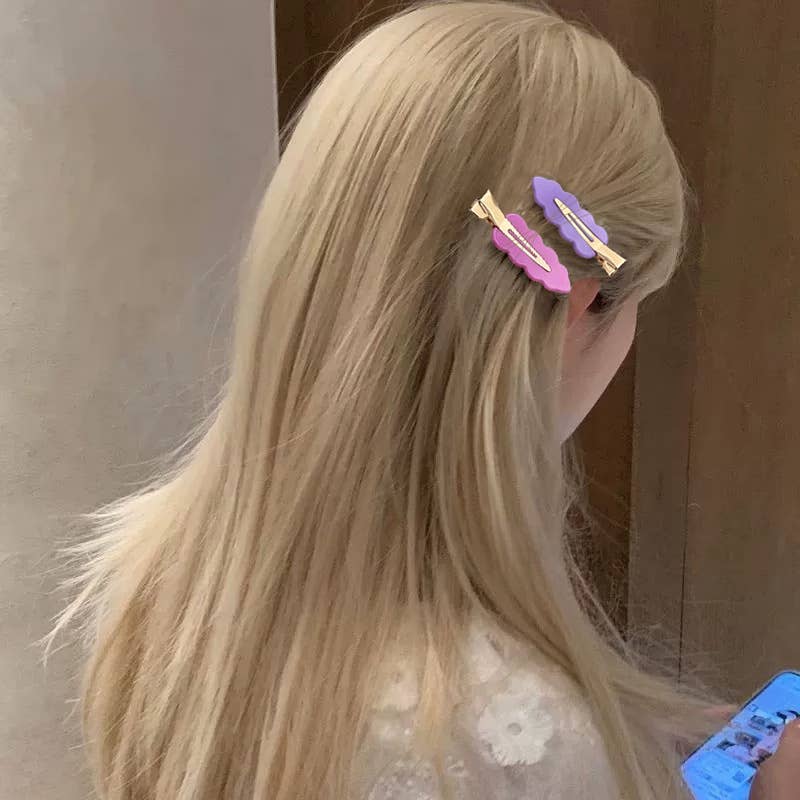 Acrylic dopamine scratch-free hair clips