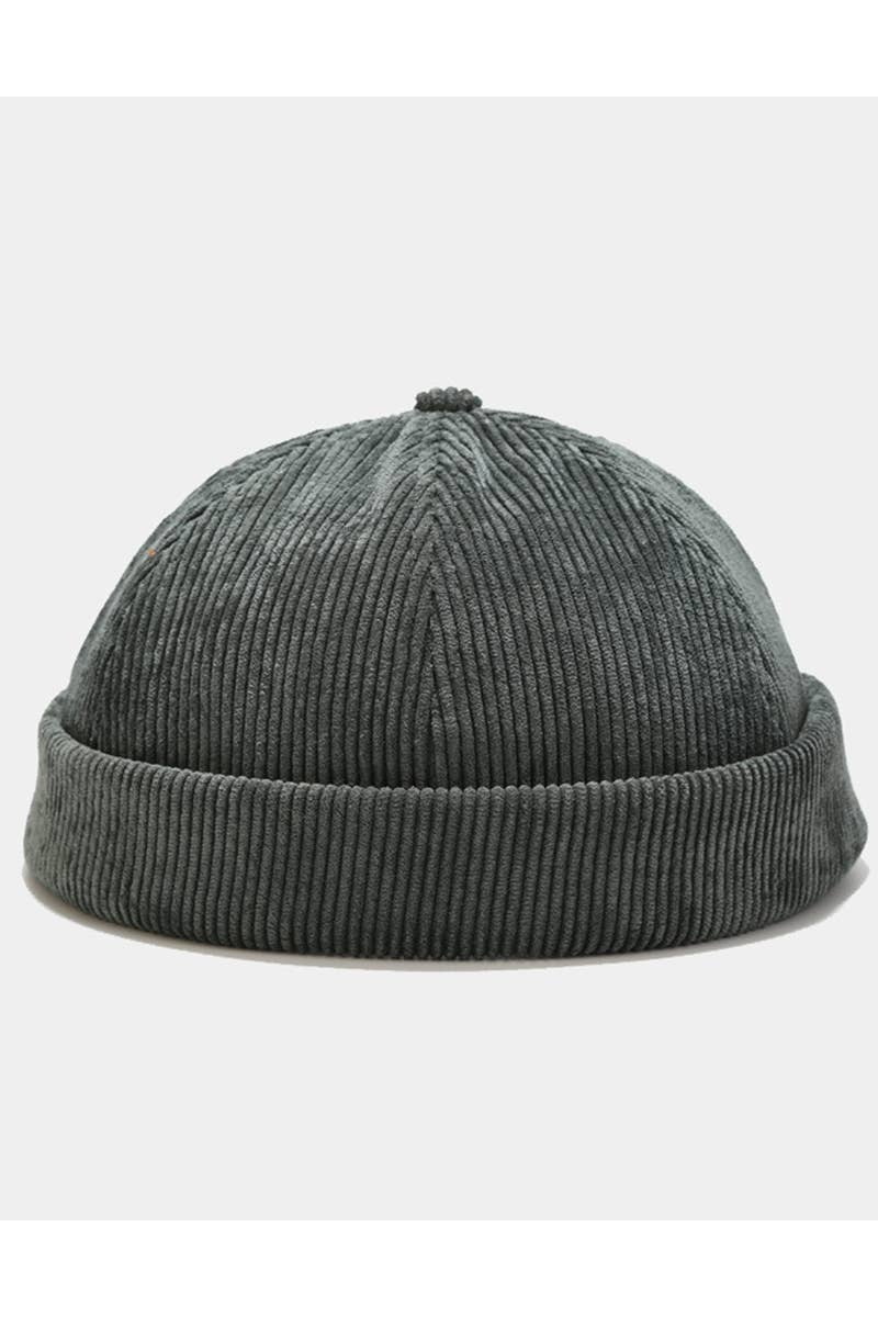 Solid color corduroy melon hat, hip-hop style CWAH0401