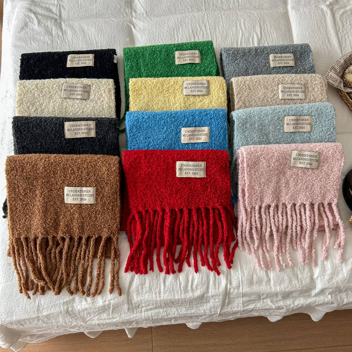 50% Wool Circle Scarf - Long Woven Winter Wrap_CWASC2307