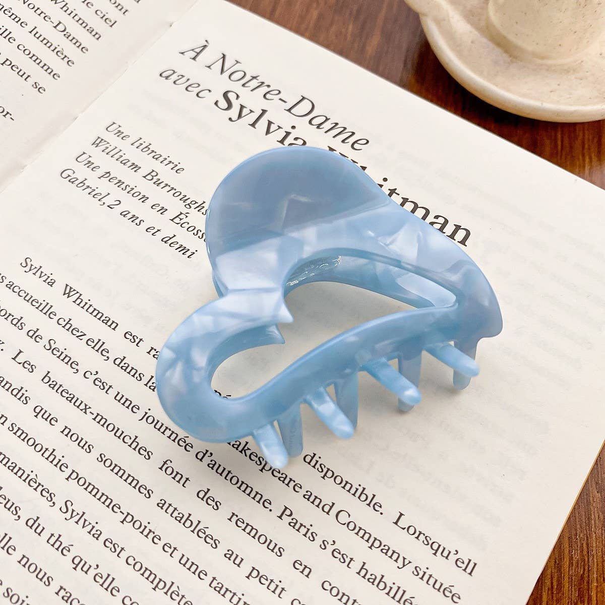 Sweet Heart Hair Claw, Chic Acetate Bun Clip_CWAHA0733