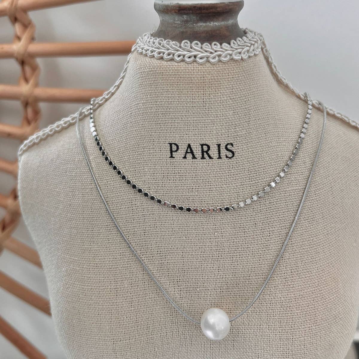 DOUBLE FRESHWATER PEARL NECKLACE