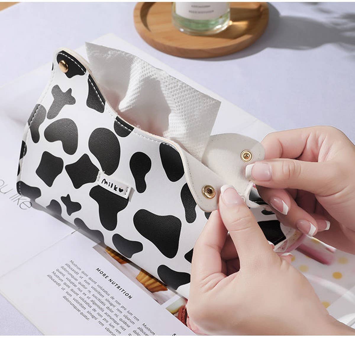 NEW HOUSEHOLD CUTE COW CARTOON TABLE TISSUE BOX