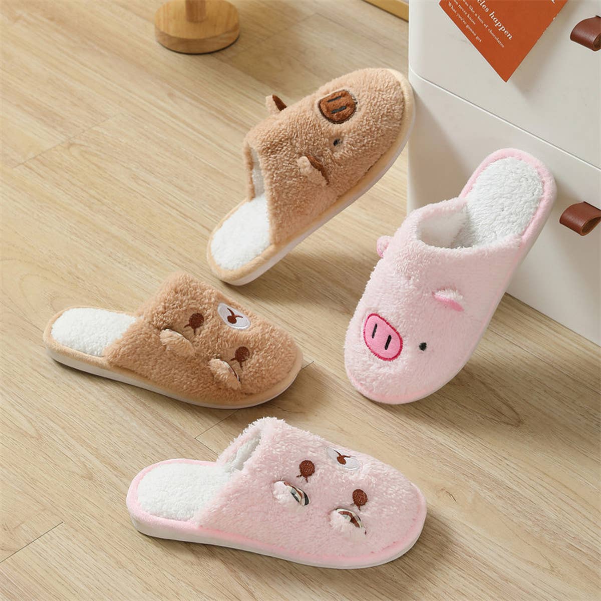 HOUSEHOLD CUTE CARTOON BEAR COTTON SLIPPERS