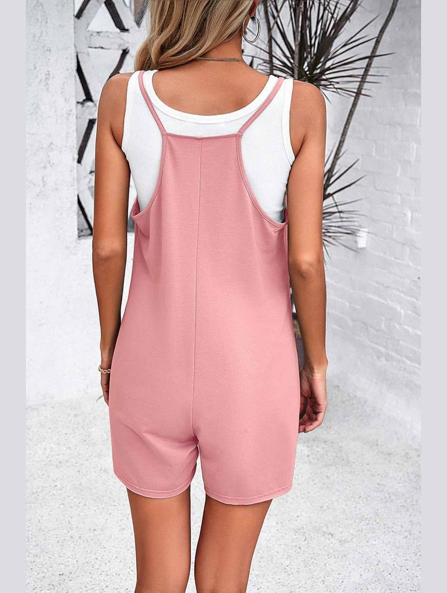 CASUAL SOLID COLOR SUSPENDER JUMPSUIT_CWSJS0327