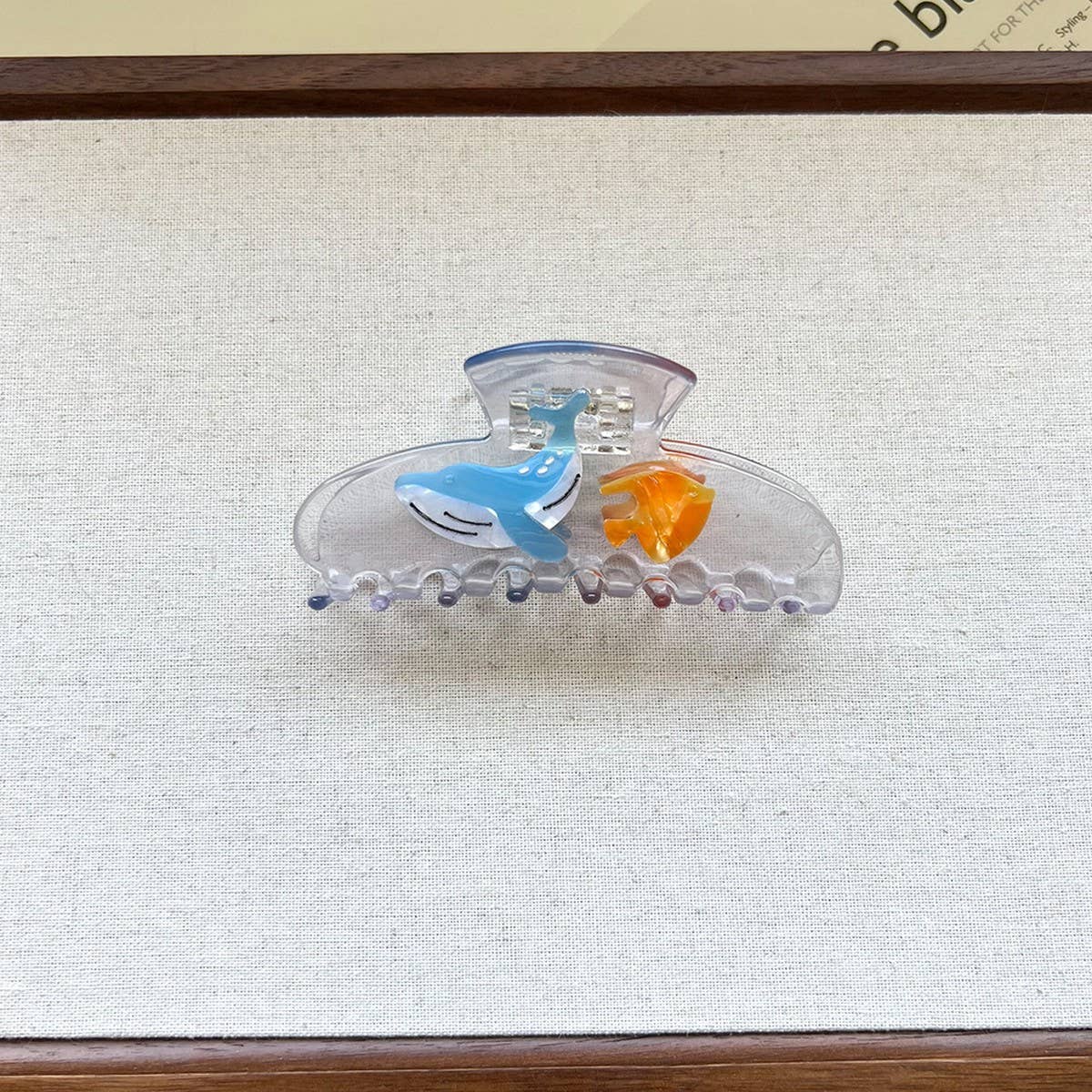 Minimal Clear Bag Starfish Claw Clip ? Ocean Vibes