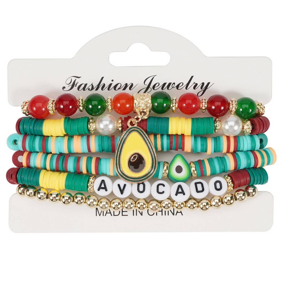 CWAJE05714_CUTE FRUIT STRAWBERRY PINEAPPLE CHARM BRACELET