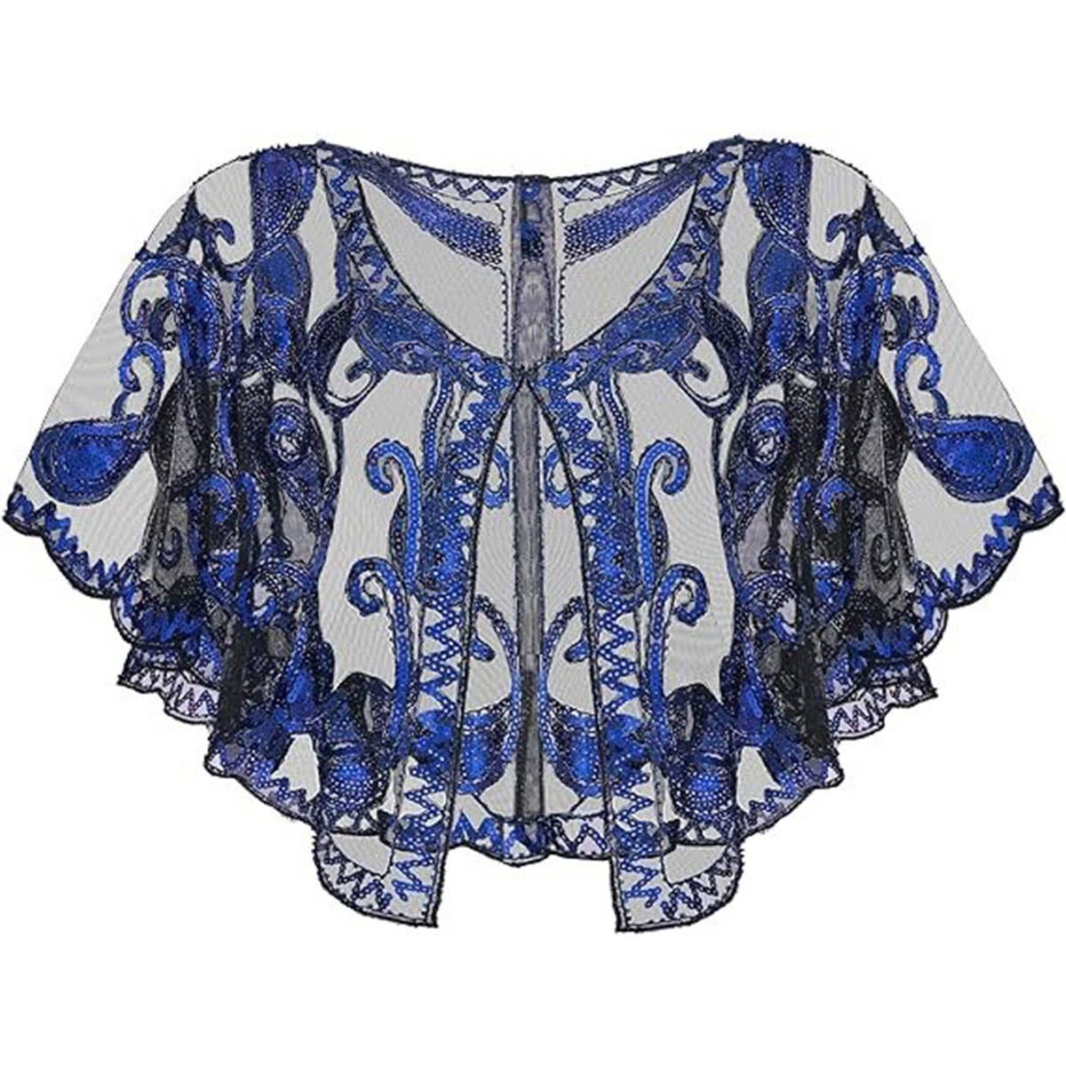 Sequin Lace Evening Shawl ? Party & Formal Wrap