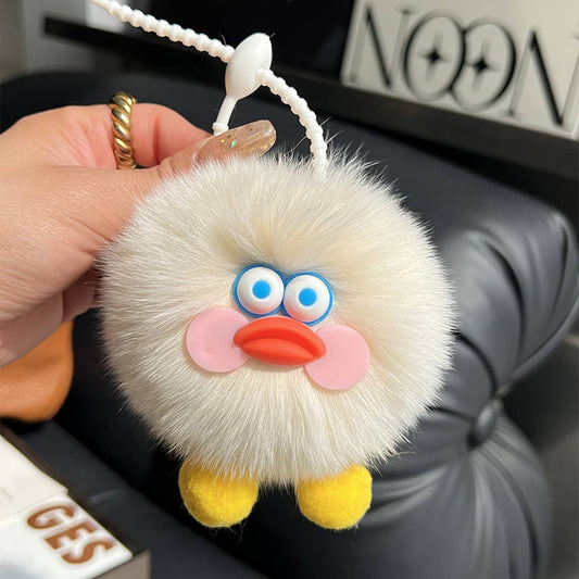 CARTOON DOLL PLUSH DUCK CAR KEYCHAIN PENDANT_CWMM2496