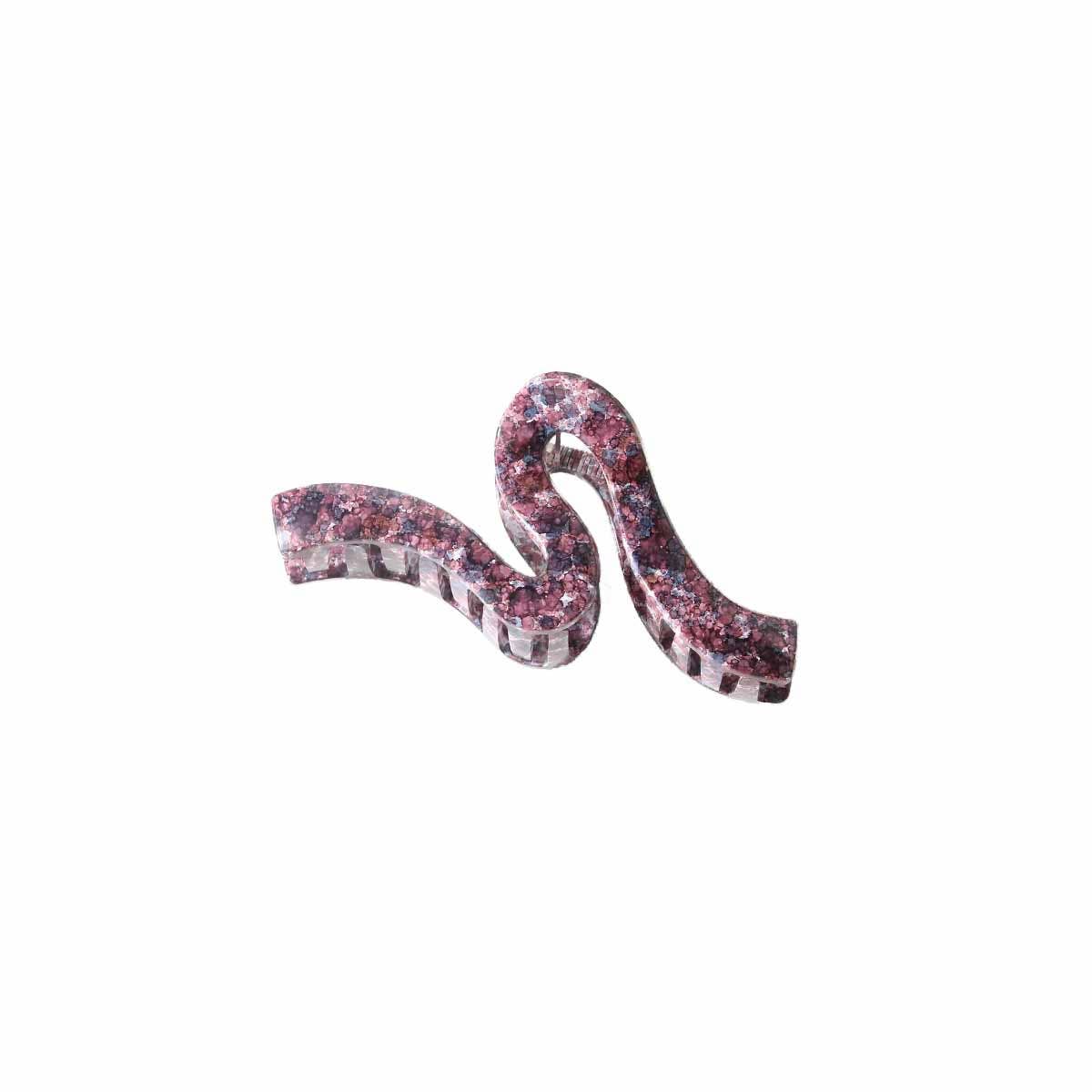 Wavy design inkjet PC large clipper hair clip