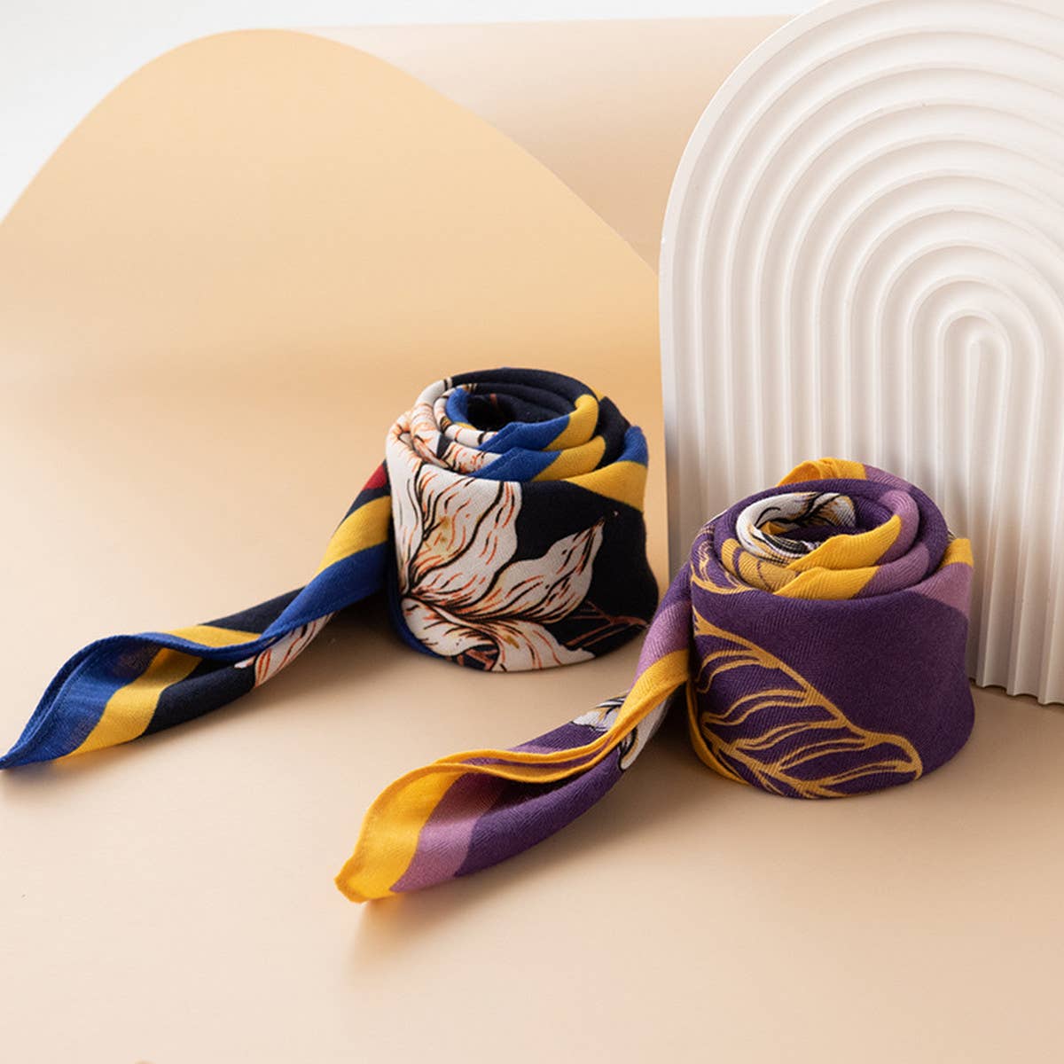 WILD SHIRT FLORAL PRINT SCARF