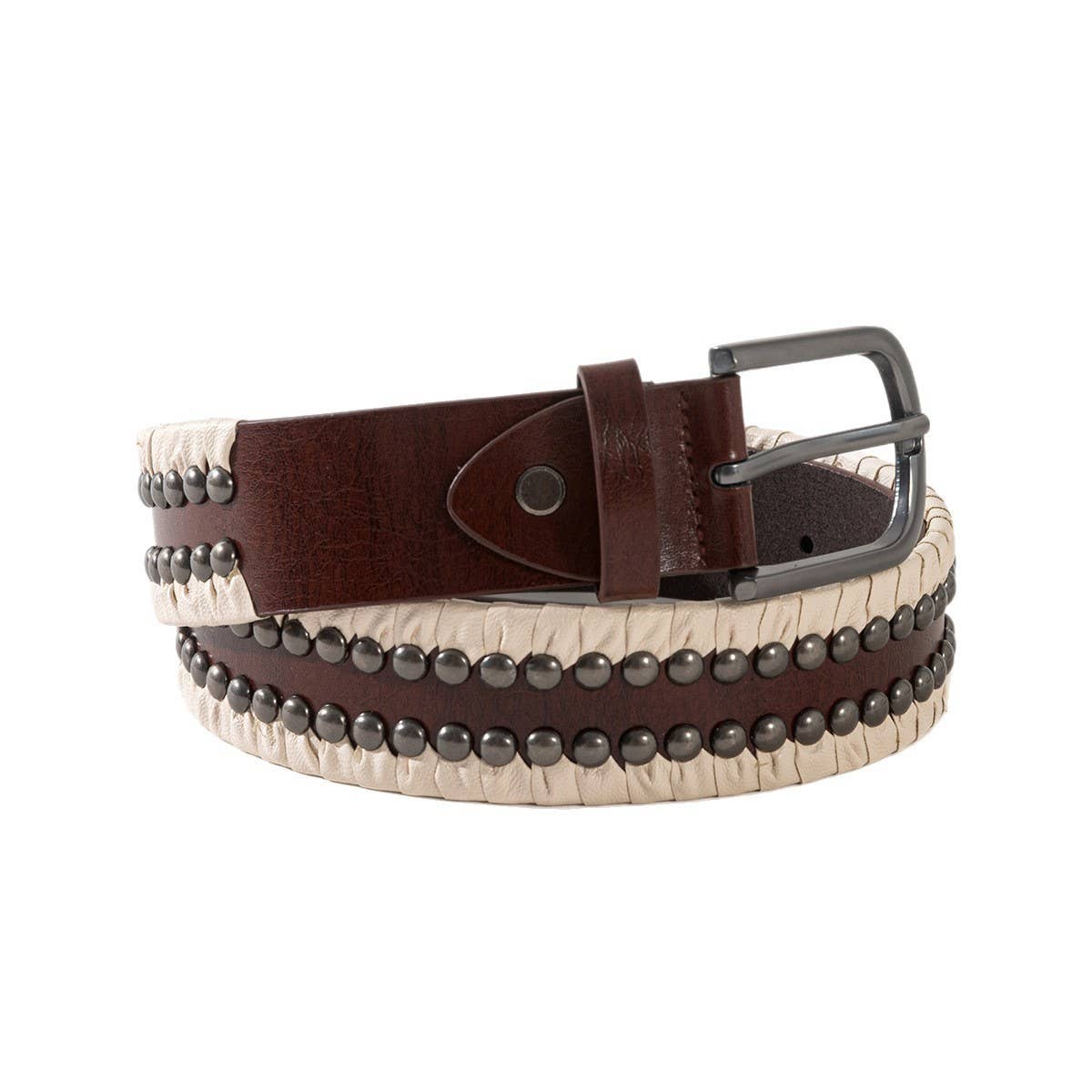 Vintage Punk Studded Pin Buckle Belt Unisex Jeans_CWABE1230