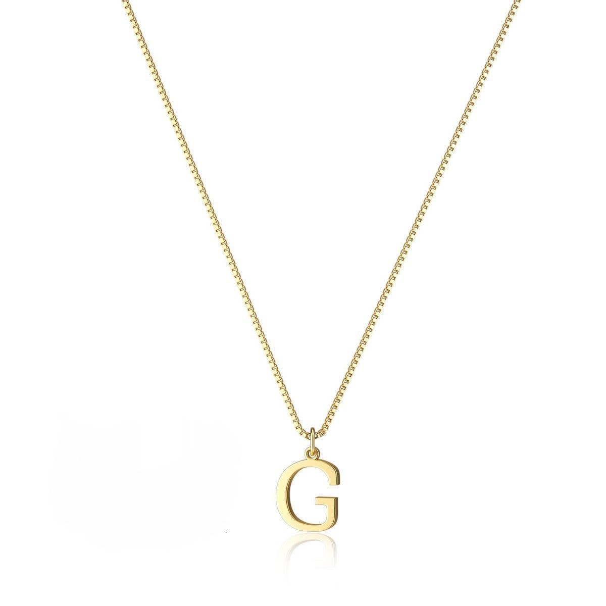 Simple and fashionable glossy 26-letter necklace