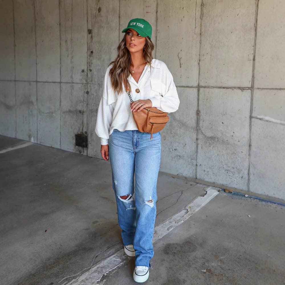 Striped single-breasted long-sleeved jacket