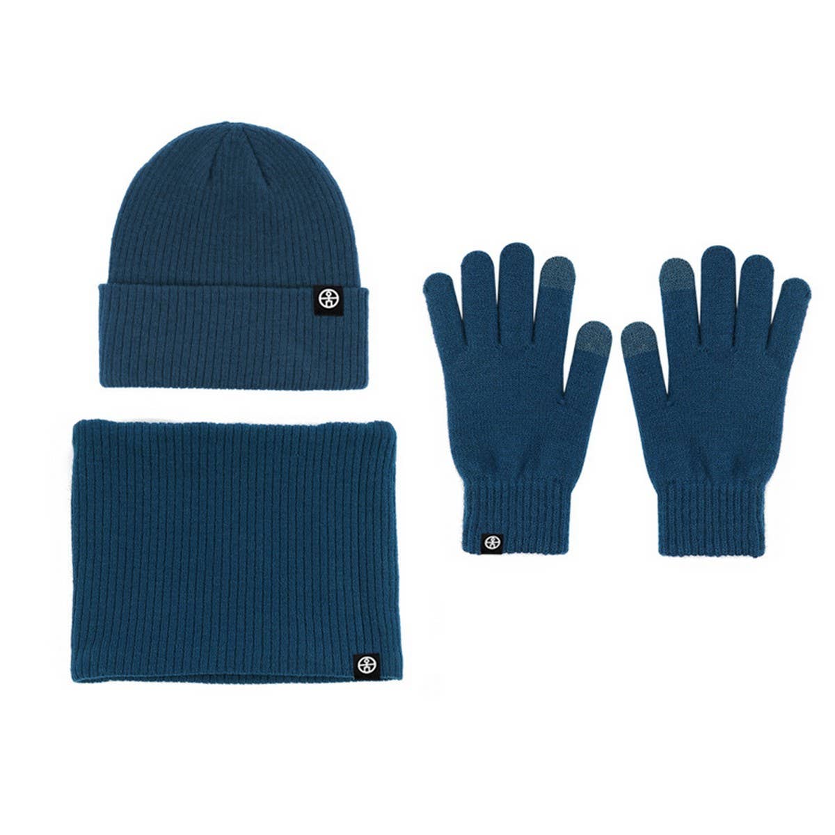 WINTER WARM WOOL HAT SCARF GLOVES THREE-PIECE SET