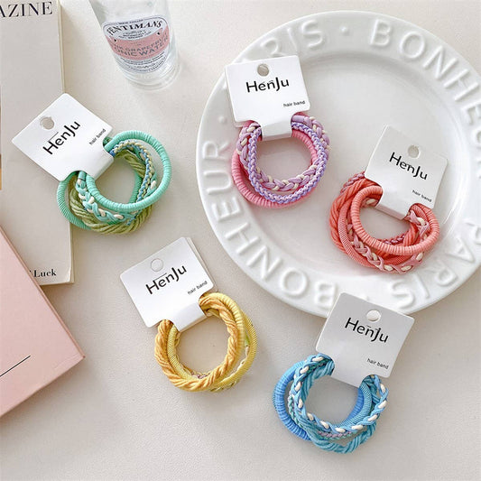 CANDY COLOR HAIR TIES 5-PIECE SET_CWAHA1133