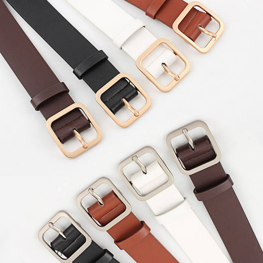 CWABE0370_SQUARE BUCKLE FASHION BELT