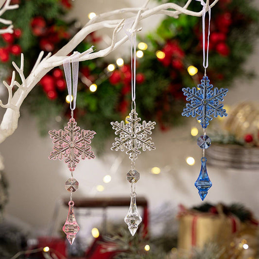 CWMM10186_COLORFUL ACRYLIC SNOWFLAKE  ORNAMENTS FOR XMAS