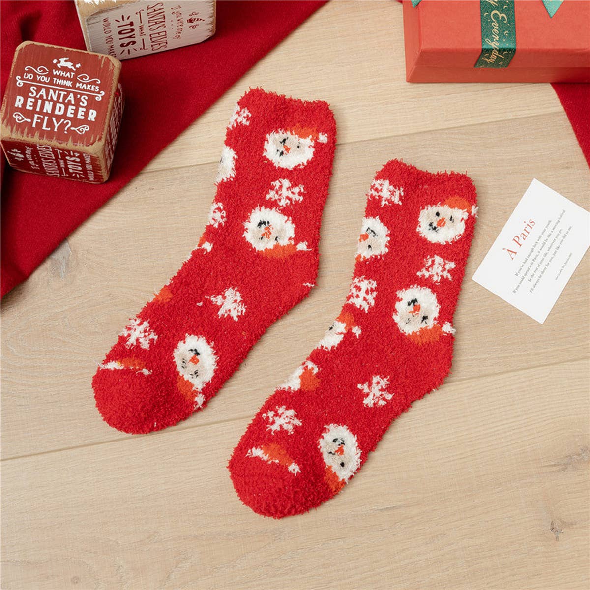 CHRISTMAS SOFT PLUSH SOCKS