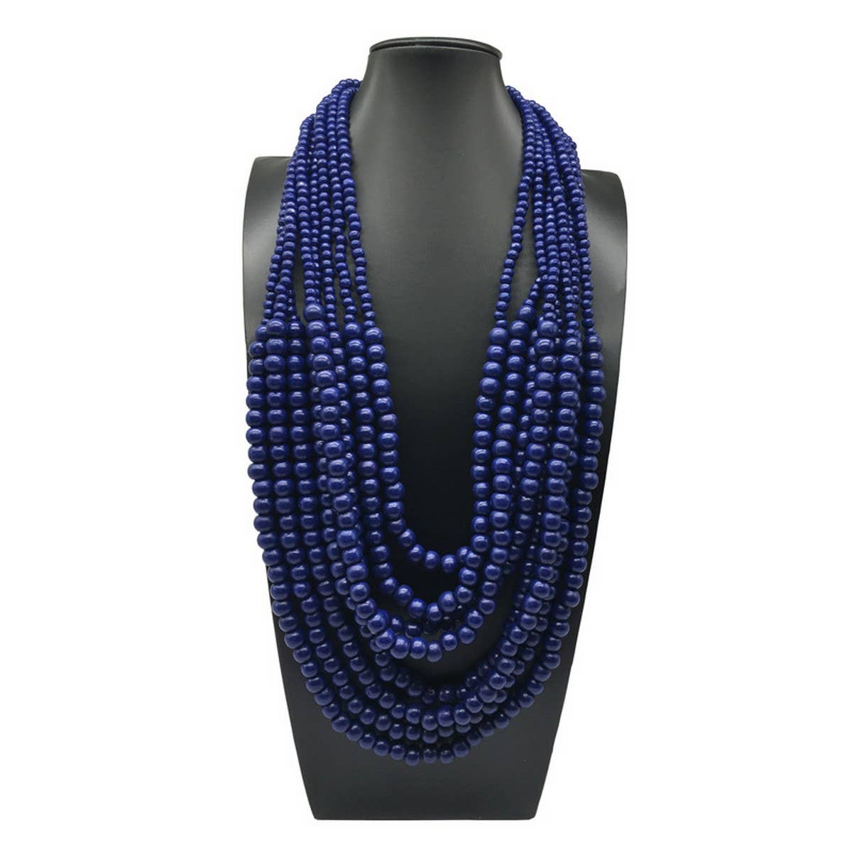 BOHEMIAN MULTI-LAYERED WOODEN BEADS NECKLACE_CWMM4737