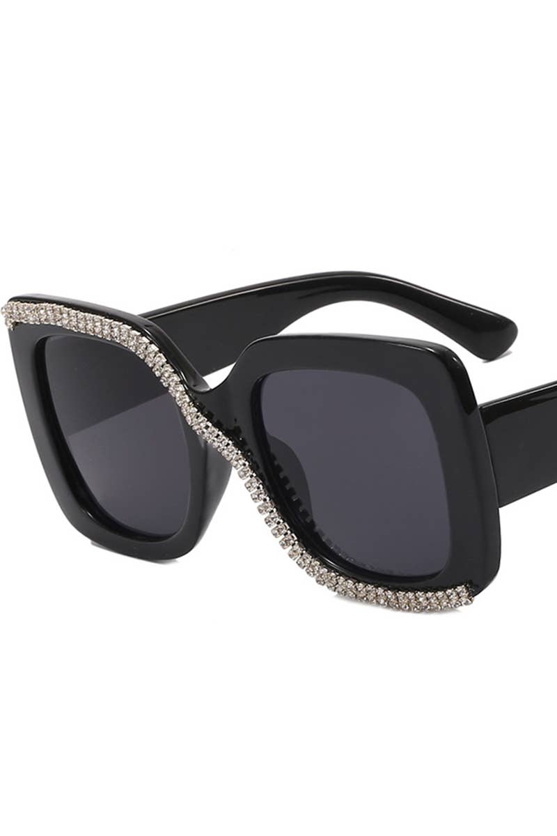 S SHAPED DIAMOND SUNGLASSES