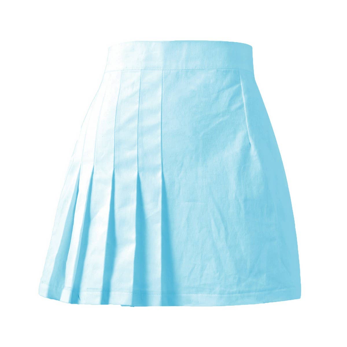 VERSATILE SOLID COLOR PLEATED SHORT SKIRT