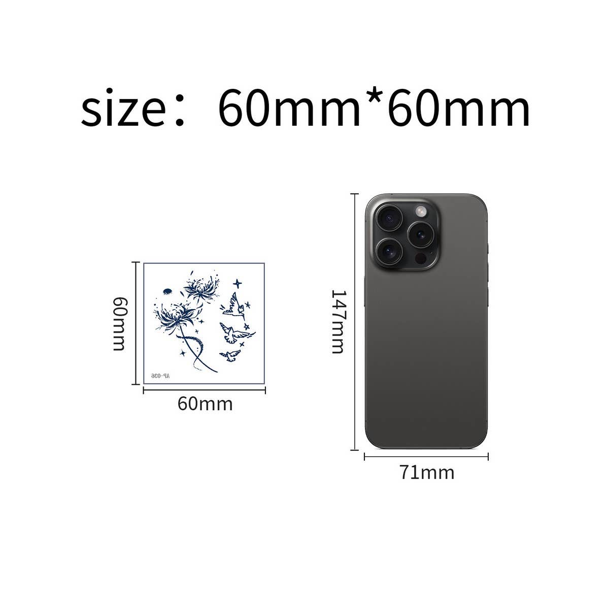 Premium Herbal Juice Tattoo Stickers Waterproof_CWMM8354