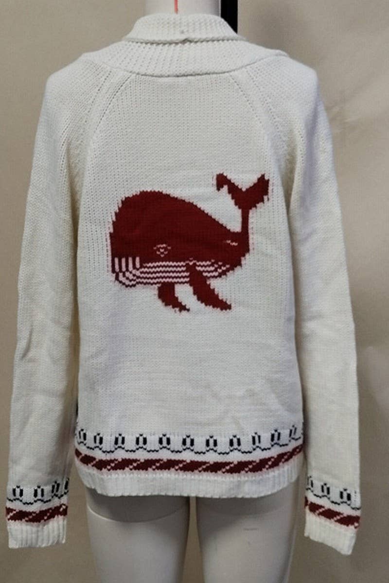 CWOSWL07744_2025 CASUAL PRINTED BUTTON FRONT KNIT CARDIGAN