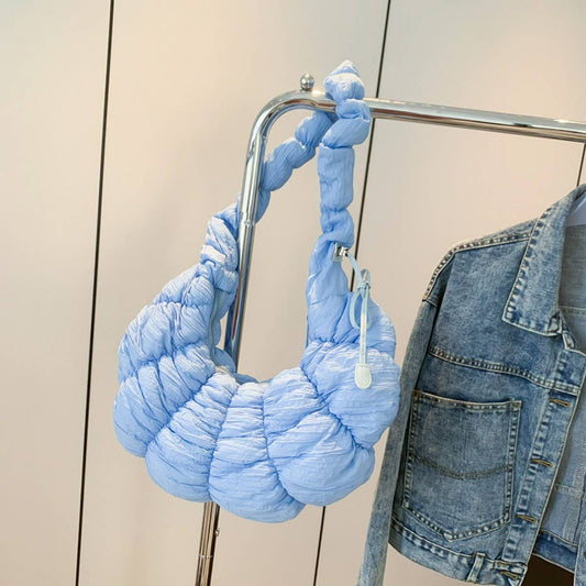 Puffy Half Moon Bag Large Cloud Crossbody_8626-01A