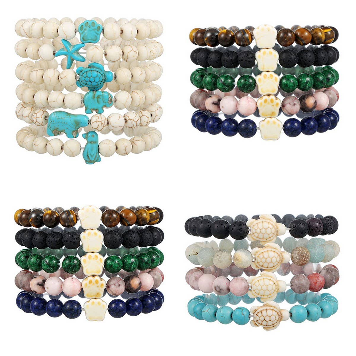 FASHIONABLE MARINE ANIMAL BRACELET SET