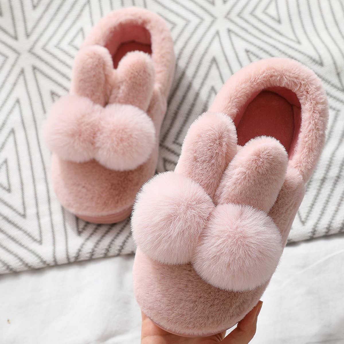 CUTE CARTOON ANIMAL  WARM FLEECE HOUSE SLIPPERS