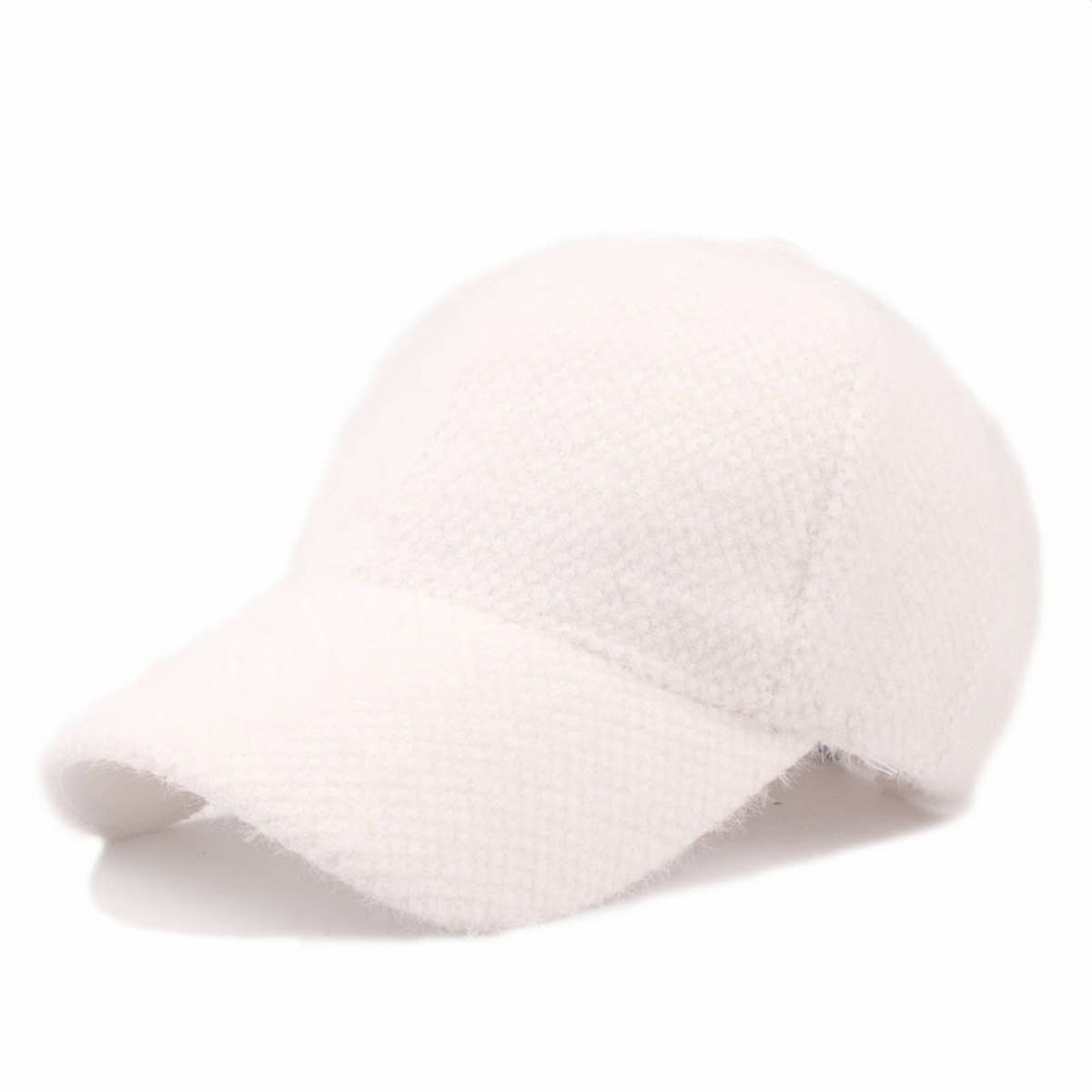 Winter Plush Baseball Cap Unisex Warm Street Style_CWAH1007