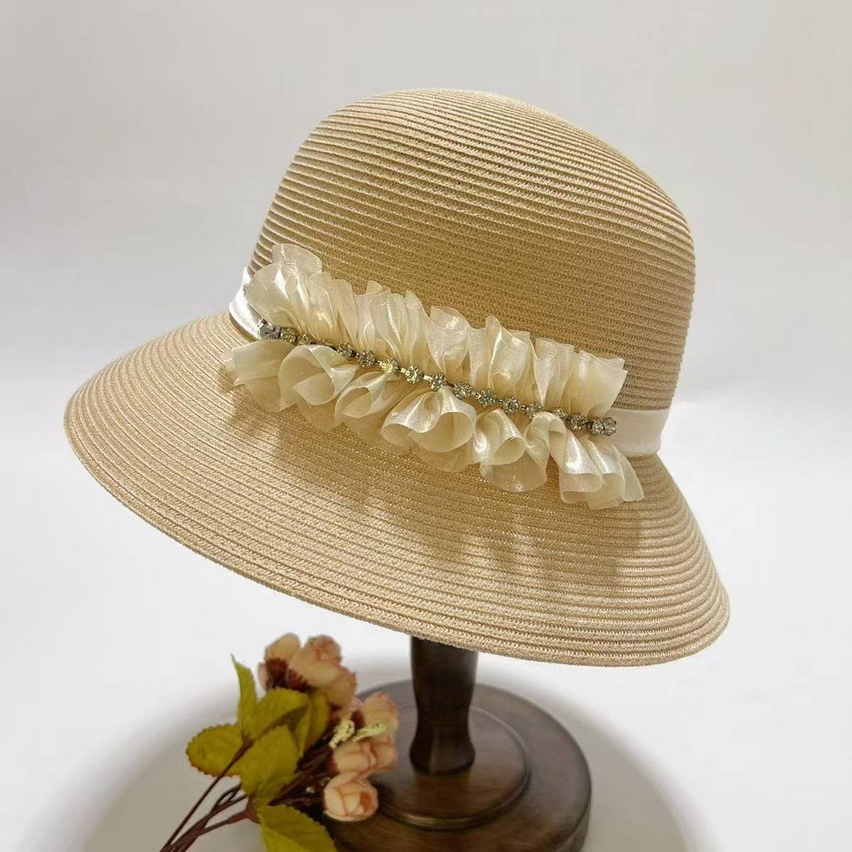 Summer ice linen sun protection straw hat_CWAH3496