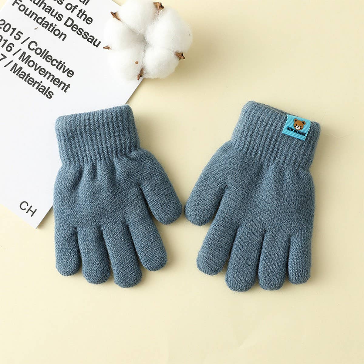 3-6 YEARS OLD CHILDREN'S WARM FIVE-FINGER GLOVES_CWMM1497