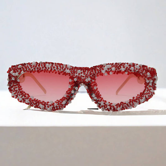 PERSONALIZED METAL CHAIN DIAMOND SMALL SUNGLASSES_CWASG0793