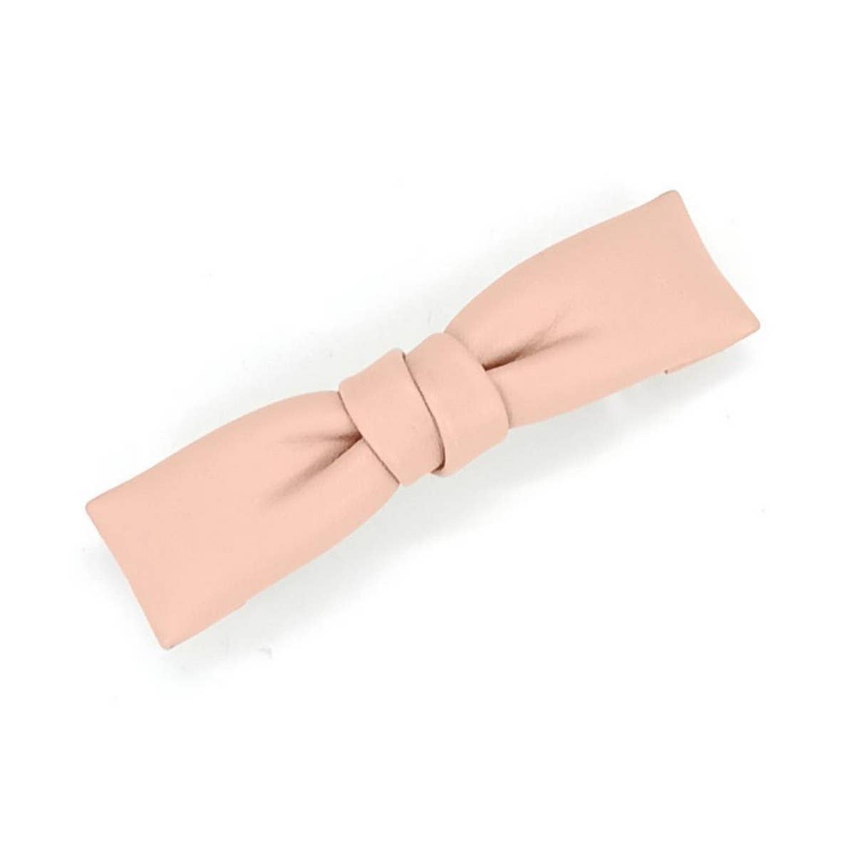 Elegant Simple PU Leather Bow Hair Barrette
