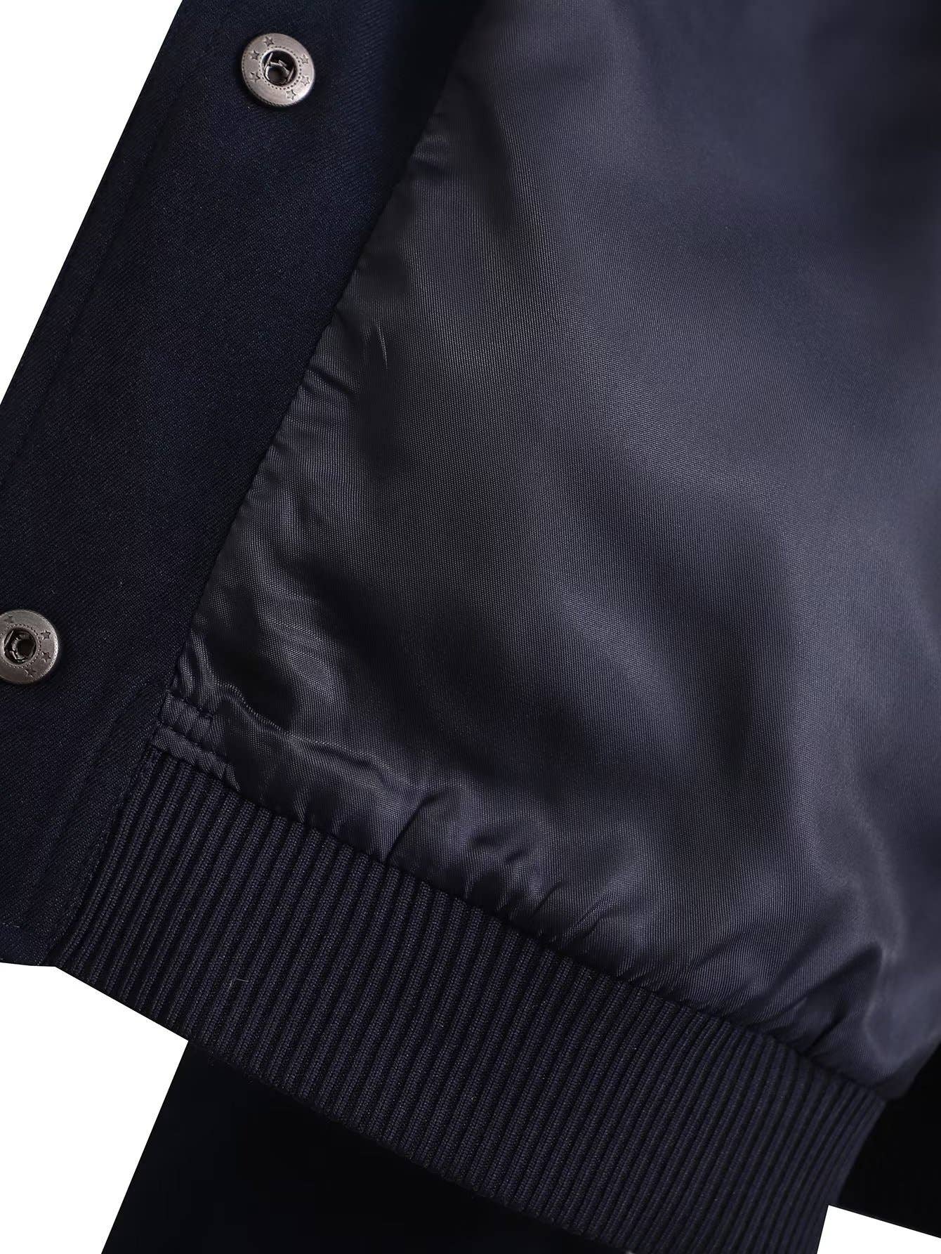 Stand-up collar solid-color motorcycle jacket