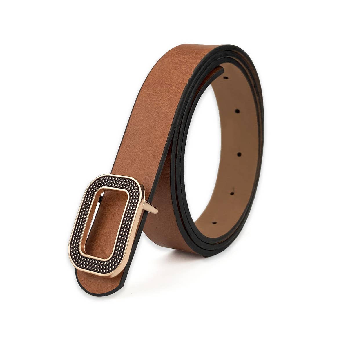 NEW LEATHER WOMEN'S BELT RECTANGULAR BUCKLE BELT_CWABE0701