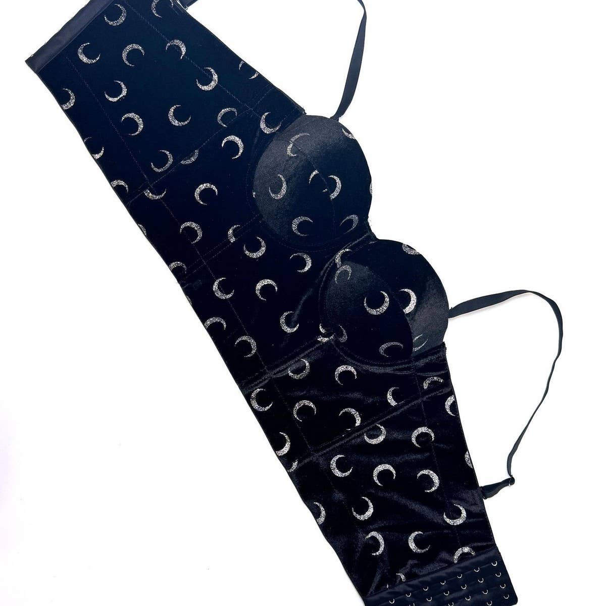 BLACK VELVET PRINTED PREMIUM HERRINGBONE CORSET_CWMM4234