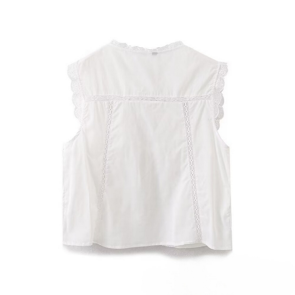 Bow Embroidered Top ??French Casual Style_CWTHT0235