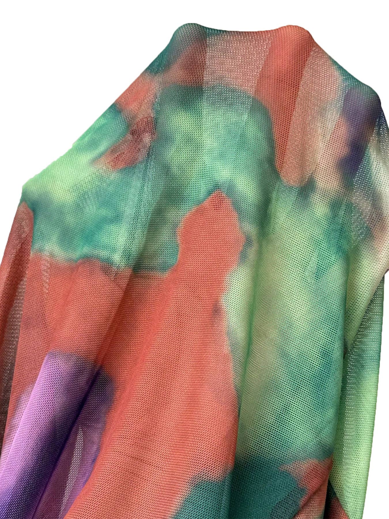 Lace cup-shaped mesh printed fishtail long dress