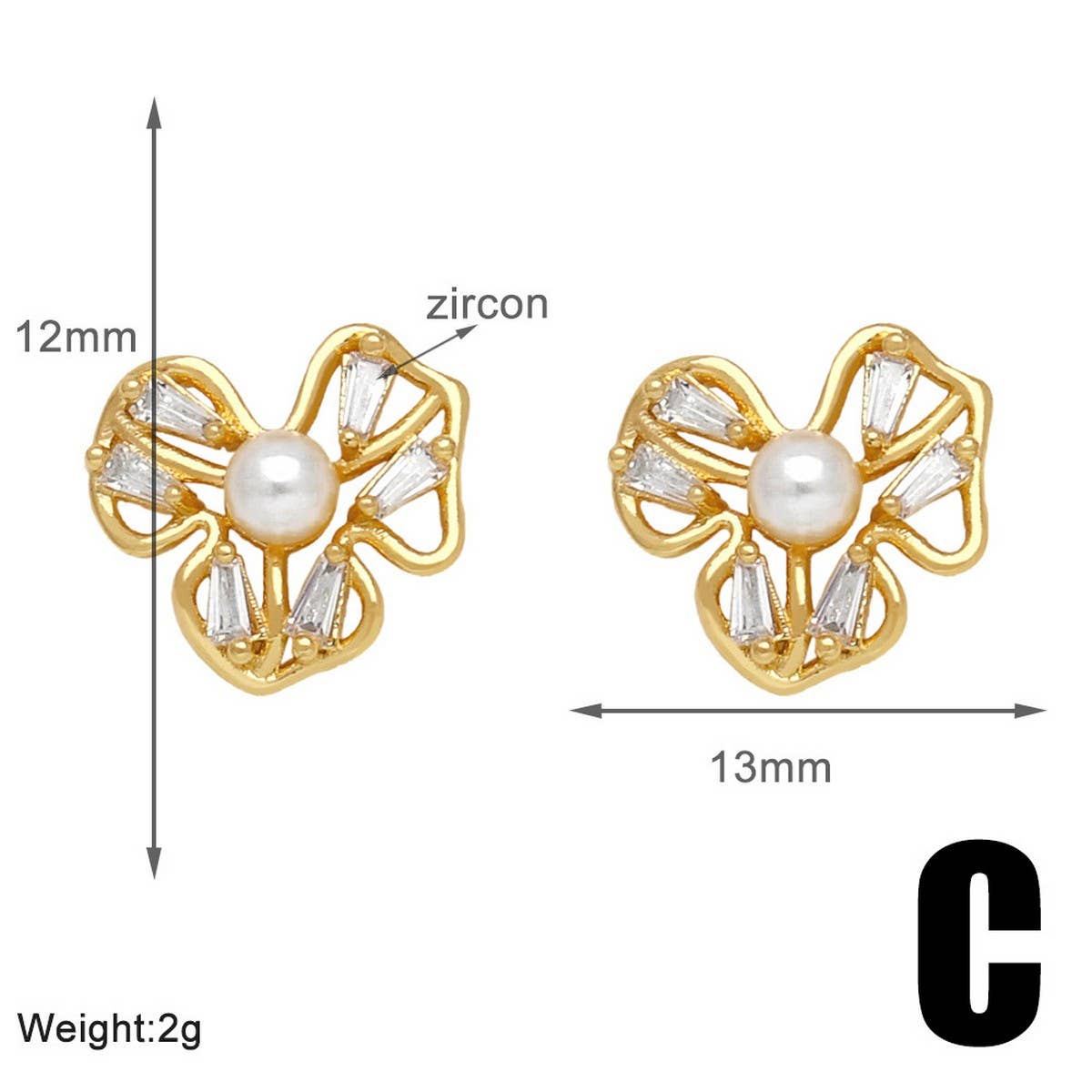 FASHIONABLE ZIRCON INLAID BEE EARRINGS