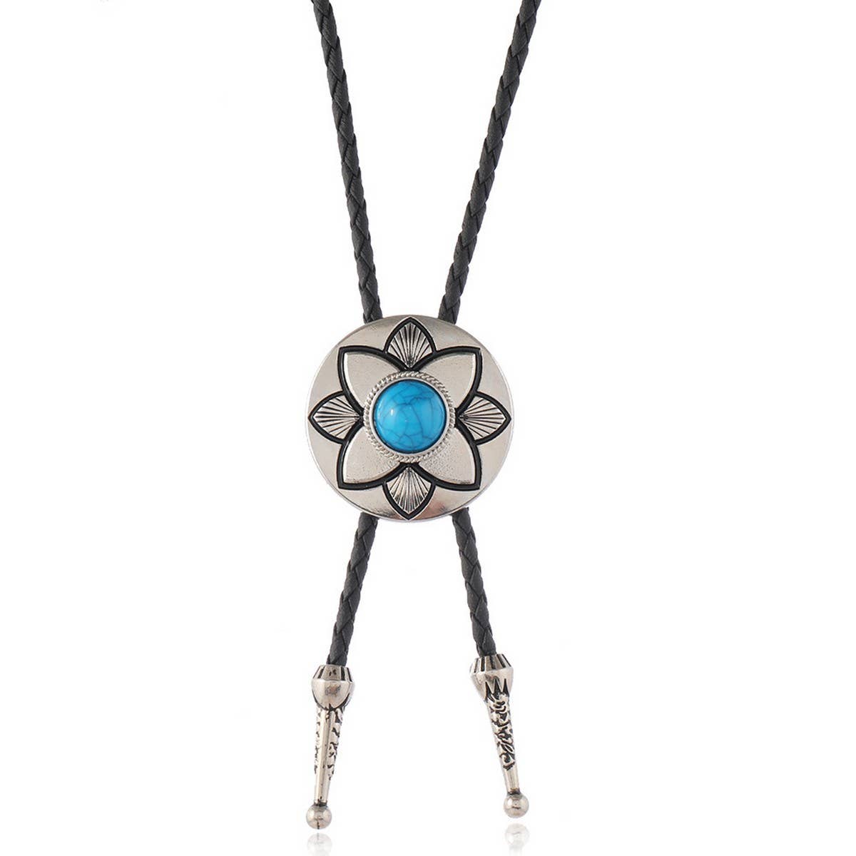 CREATIVE FLOWER ADJUSTABLE LEATHER NECKLACE