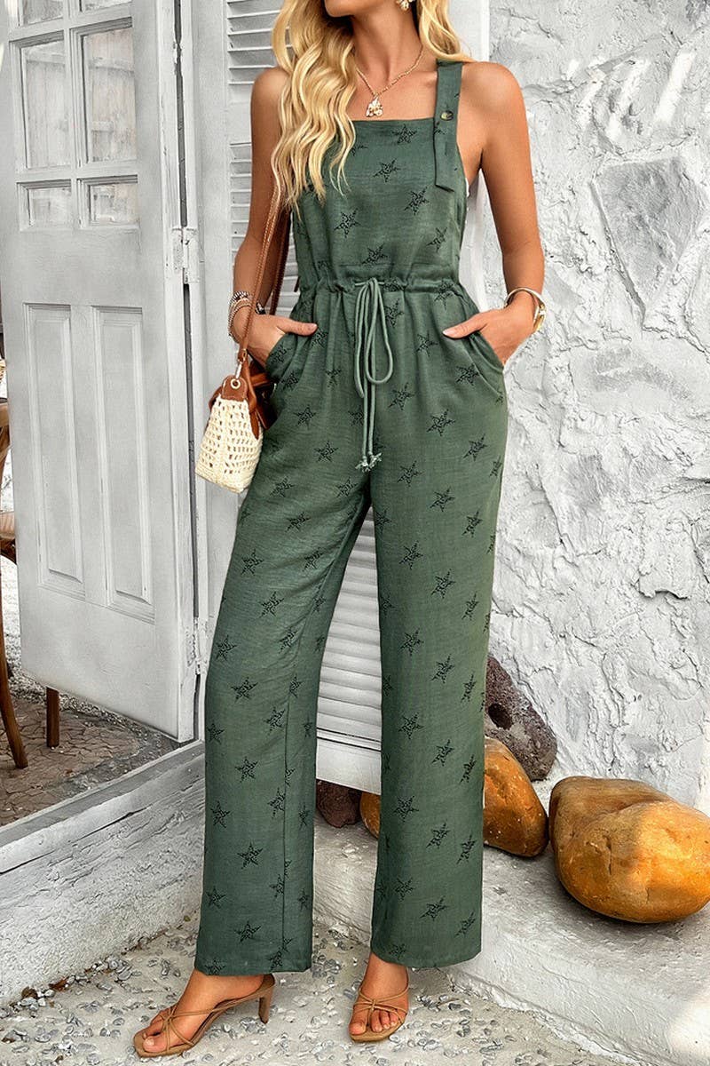 CWSJS1576_CASUAL CONTRAST COLOR STRAIGHT OVERALLS TROUSERS