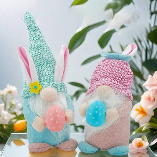 EASTER EGG HOLDING DOLL WITH LIGHT ORNAMENT