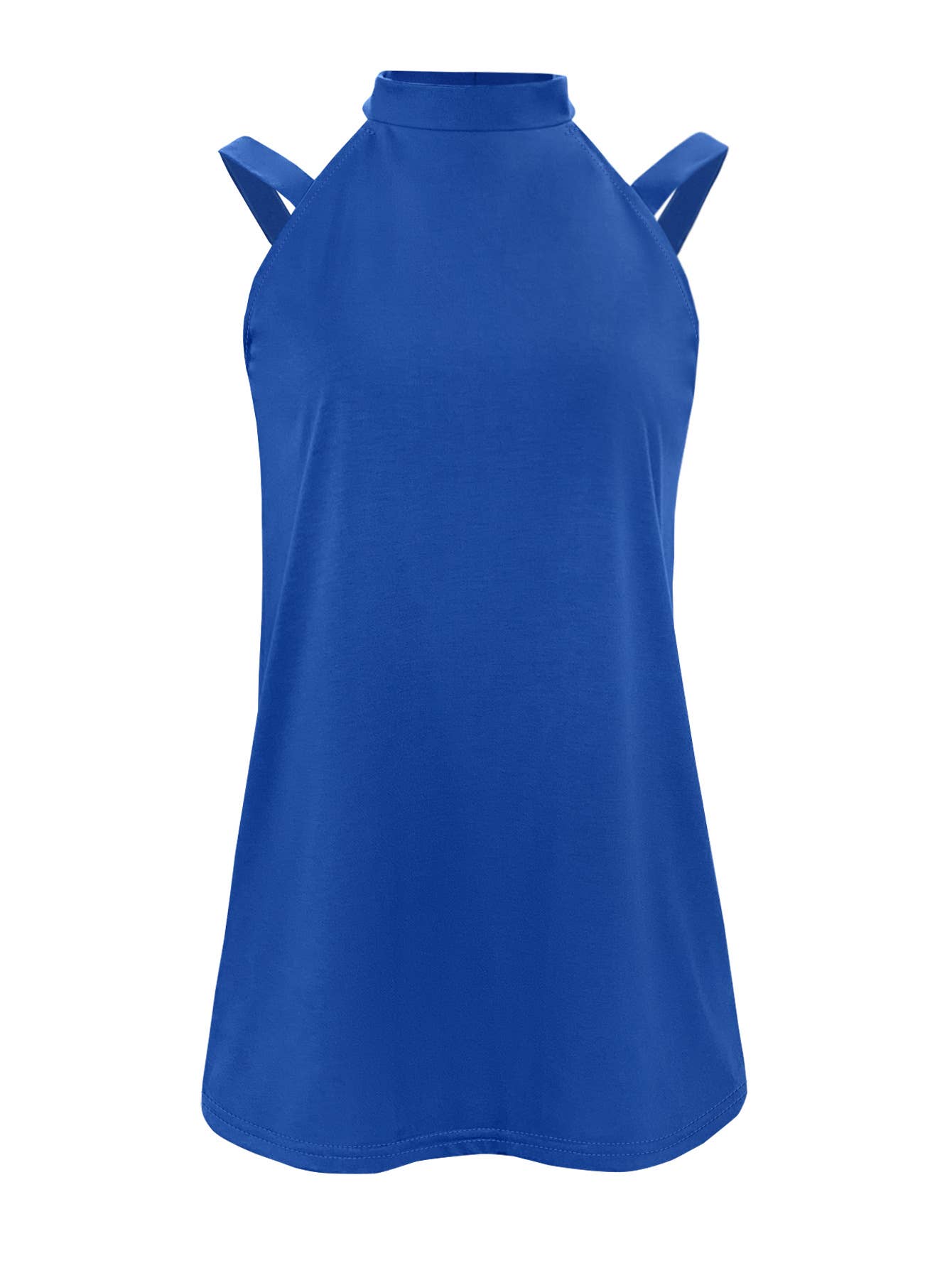 Solid color sleeveless sexy off-the-shoulder top