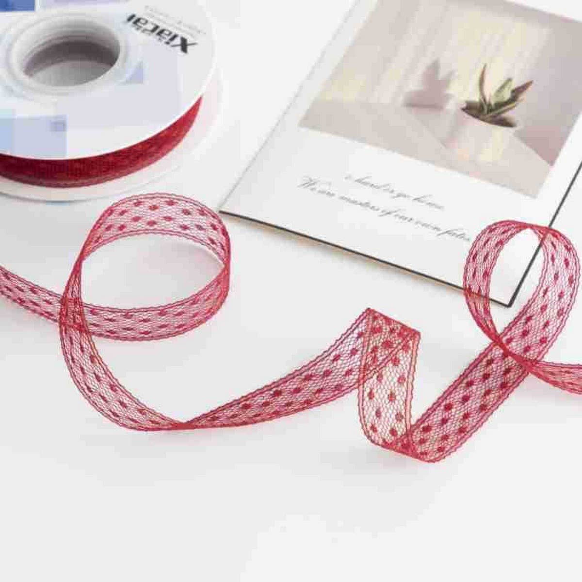 COLORFUL POLKA DOT LACE RIBBON DIY ACCESSORIES