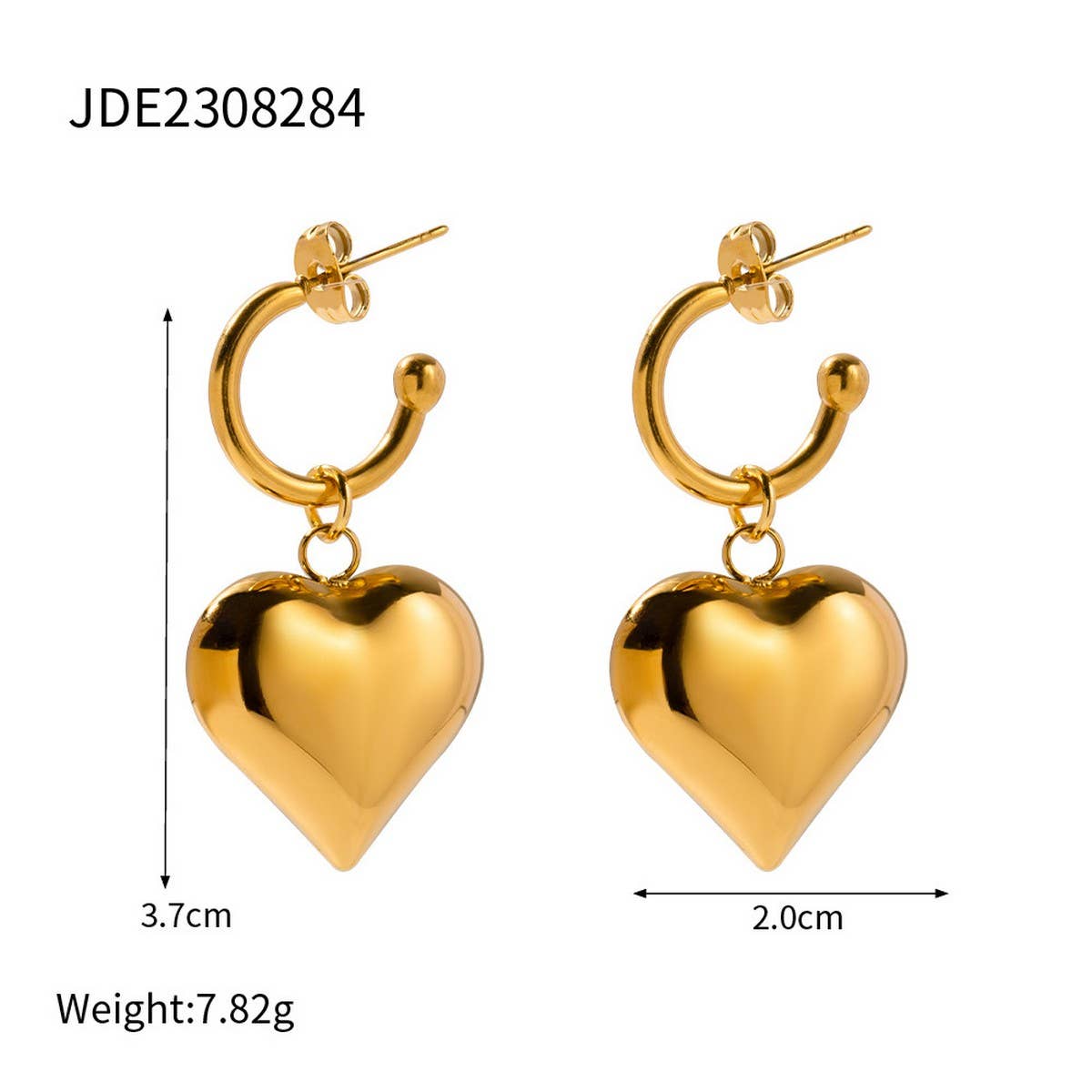 HEART PENDANT HIGH-END TEMPERAMENT EARRINGS
