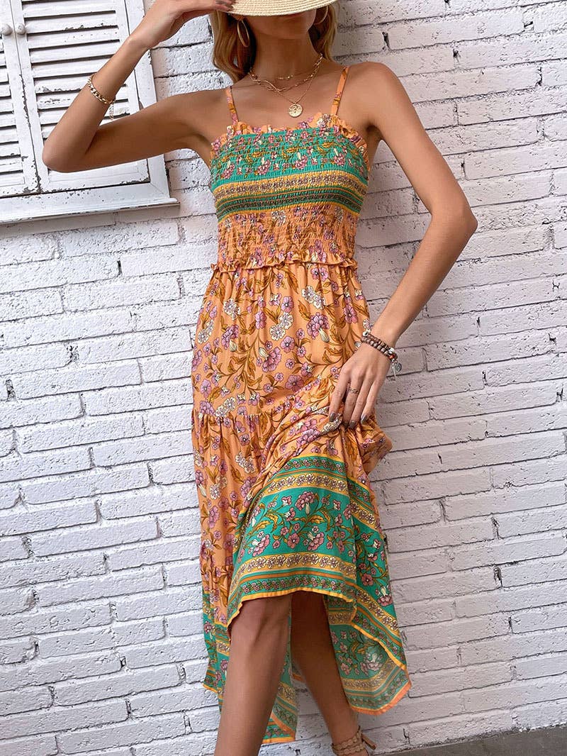 Ethnic style halter dress
