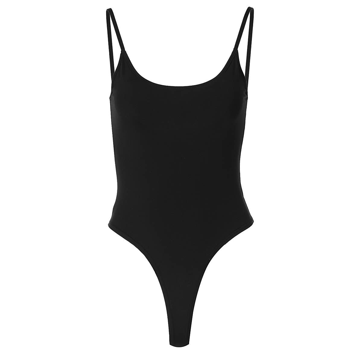 Sexy Backless Slim Fit Solid Bodysuit